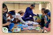 ذوق و شوق اعضای کانون با حضور کتابخانه ی سیارروستایی بخش کهک کانون استان قم